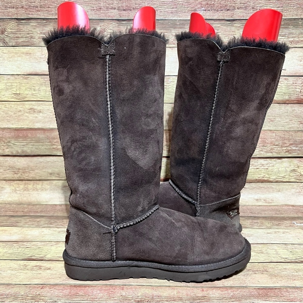 Ugg Brown Tripple Button Bailey Boots - image 3